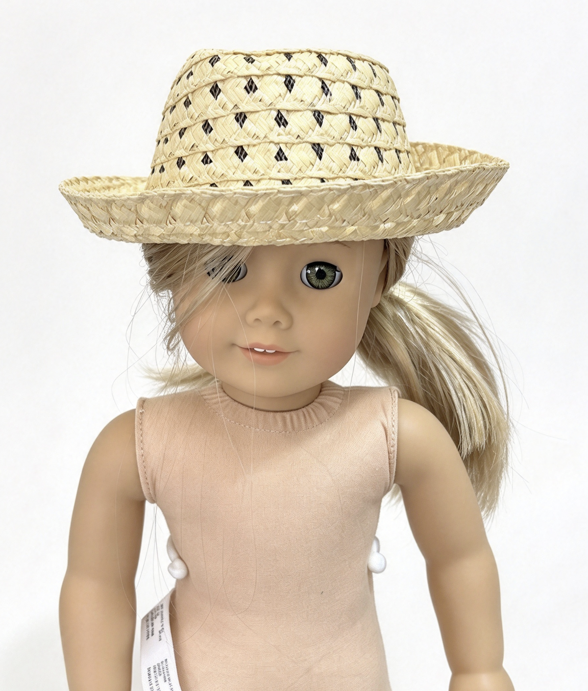 Hollow Diamond Weave Straw Hat FOR 18'' Doll Accessory