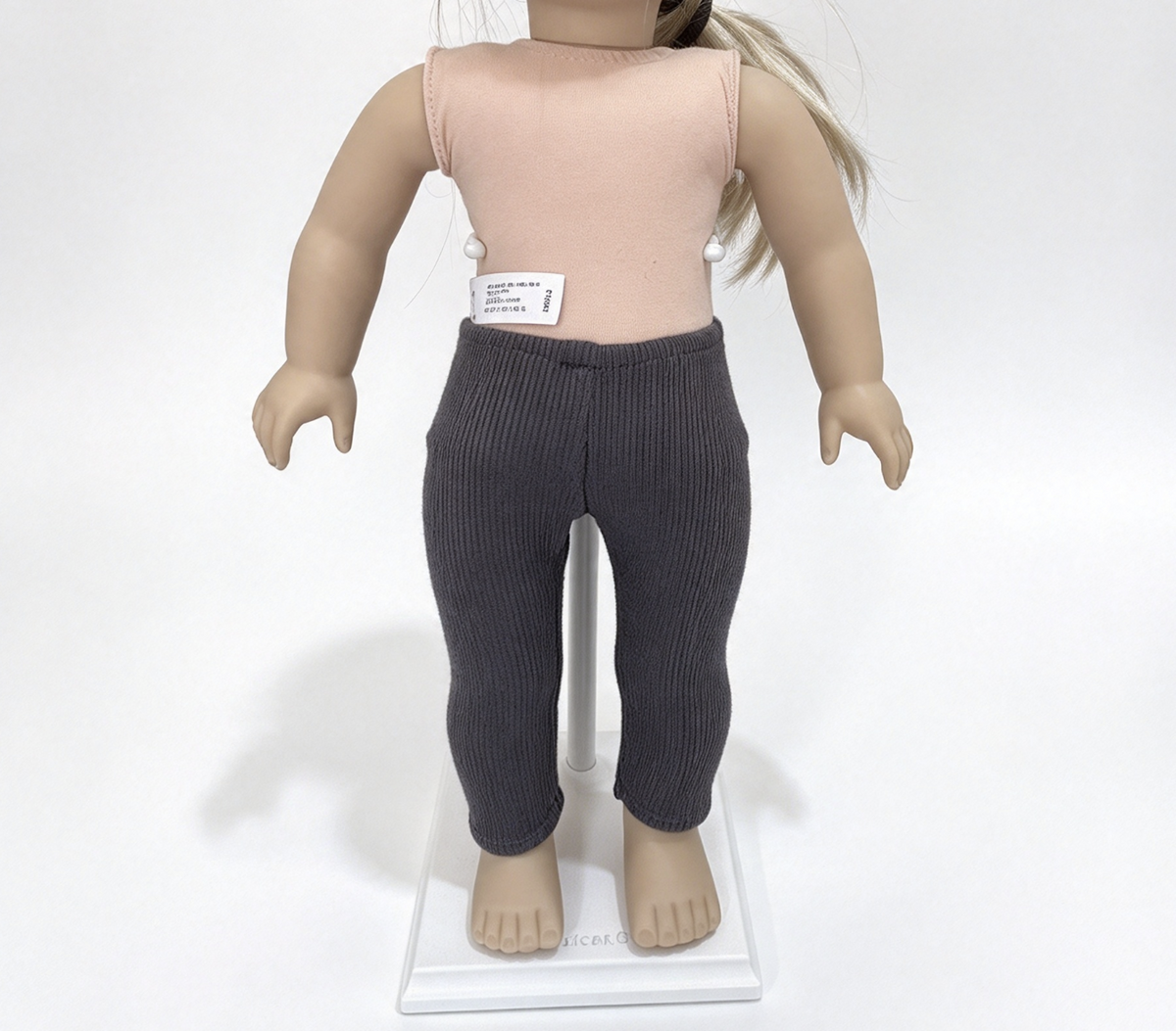 Dark Gray Ribbed Leggings FOR 18'' DOLL