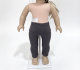 Dark Gray Ribbed Leggings FOR 18'' DOLL