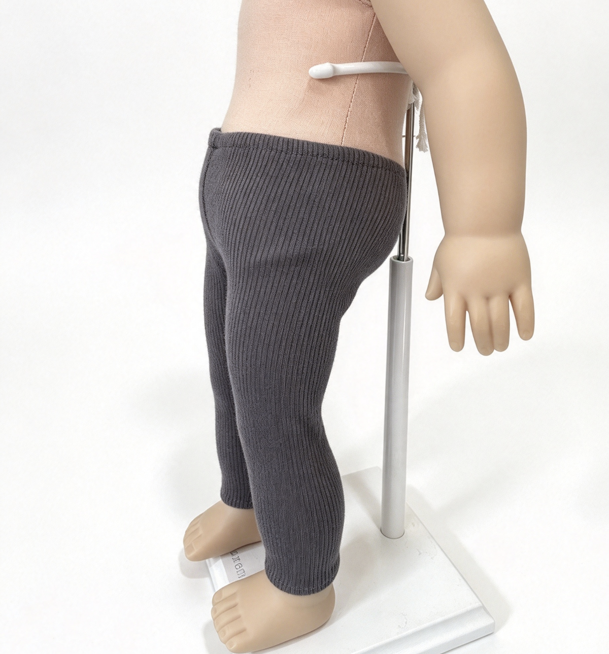 Dark Gray Ribbed Leggings FOR 18'' DOLL