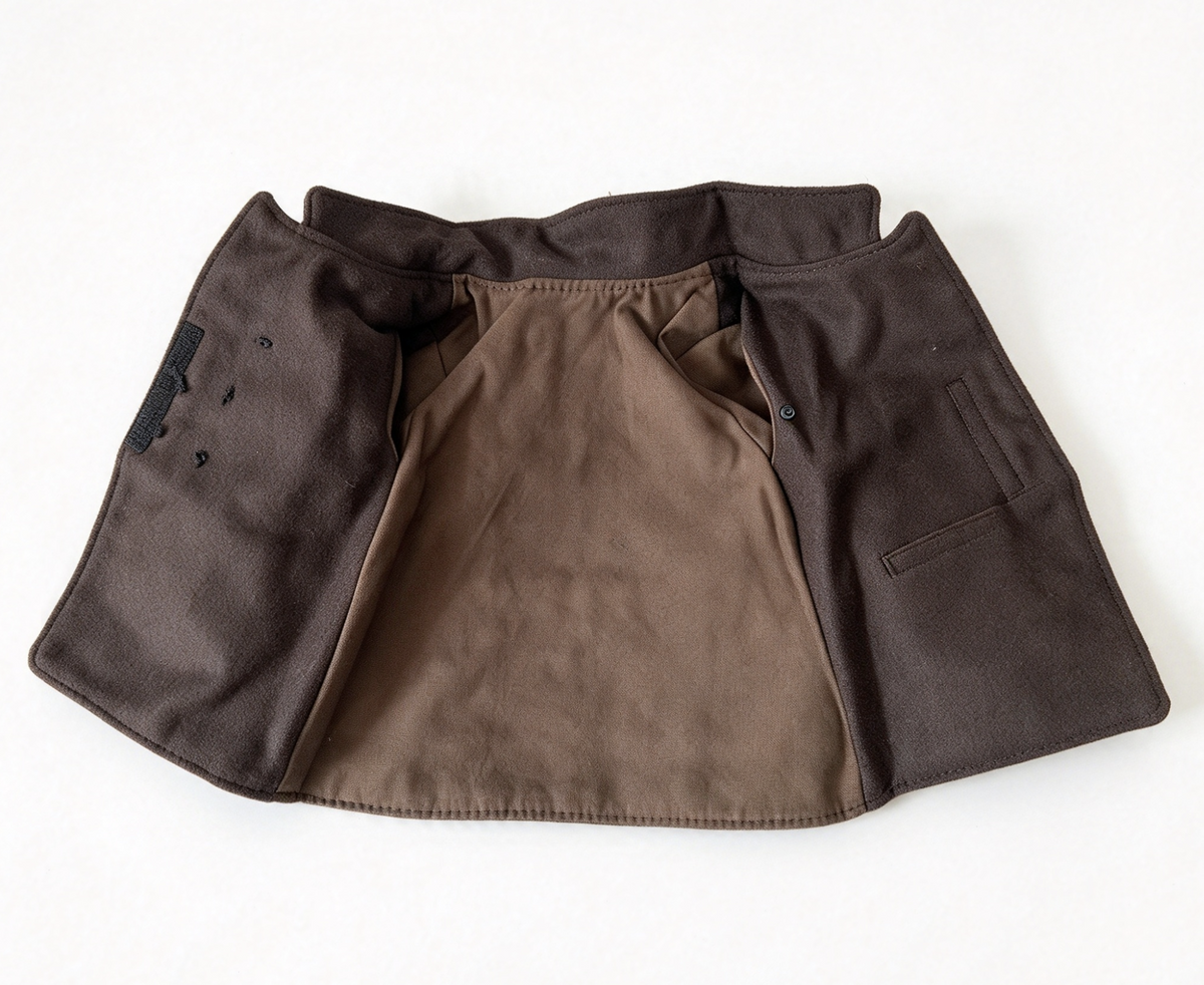 Dark Brown Double Breasted Stand Collar Wool Coat FOR 18'' DOLL