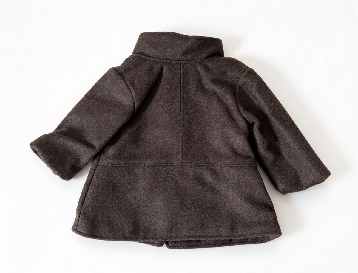 Dark Brown Double Breasted Stand Collar Wool Coat FOR 18'' DOLL