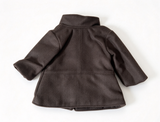 Dark Brown Double Breasted Stand Collar Wool Coat FOR 18'' DOLL