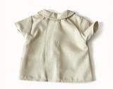 Light Beige Collared Short Sleeve Shirt FOR 18'' DOLL