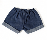Dark Blue Cuffed Denim Shorts FOR 18'' DOLL
