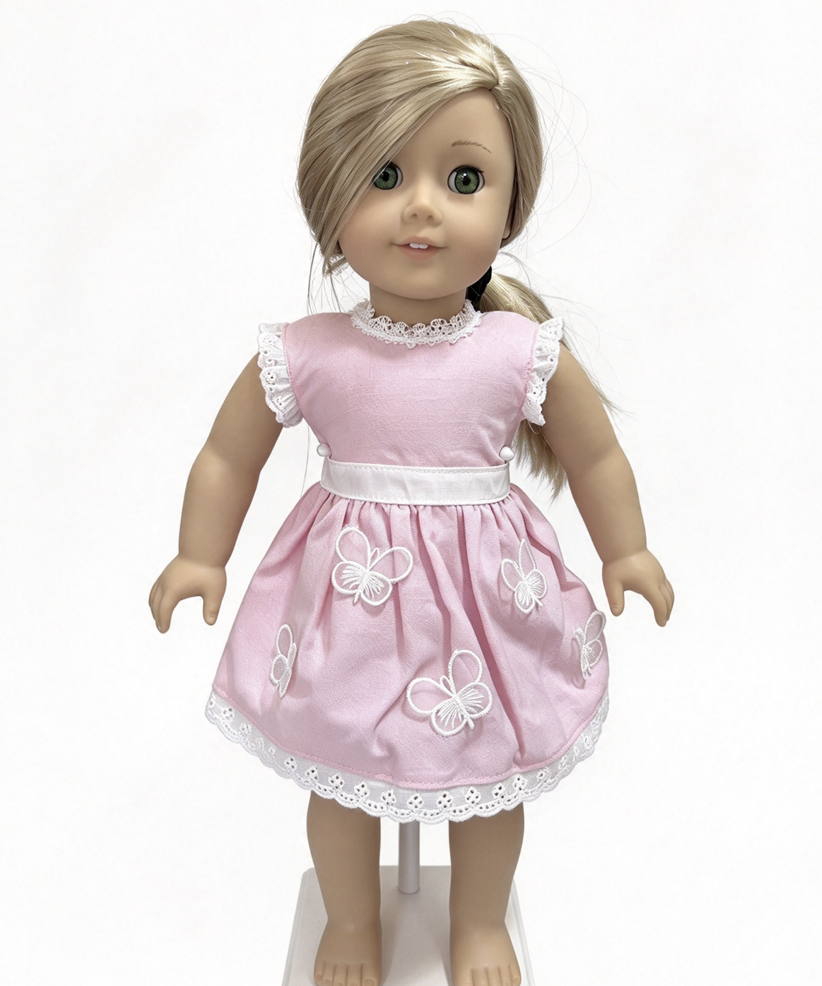 Pink Butterfly Embroidery Lace Dress FOR 18'' DOLL