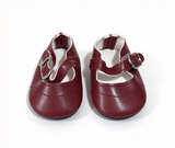 Burgundy Buckle Mary Jane Shoes FOR 18'' DOLL