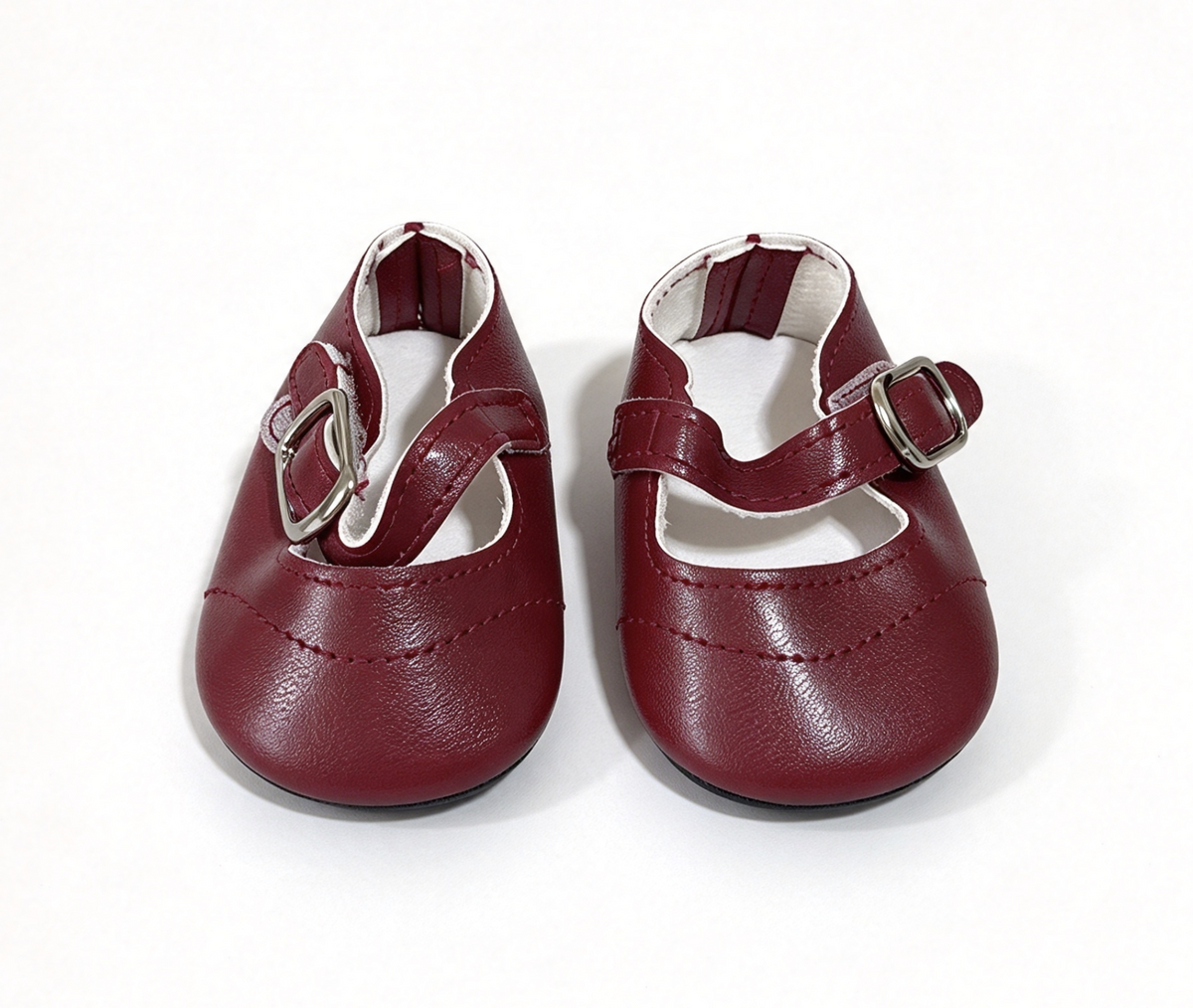 Burgundy Buckle Mary Jane Shoes FOR 18'' DOLL