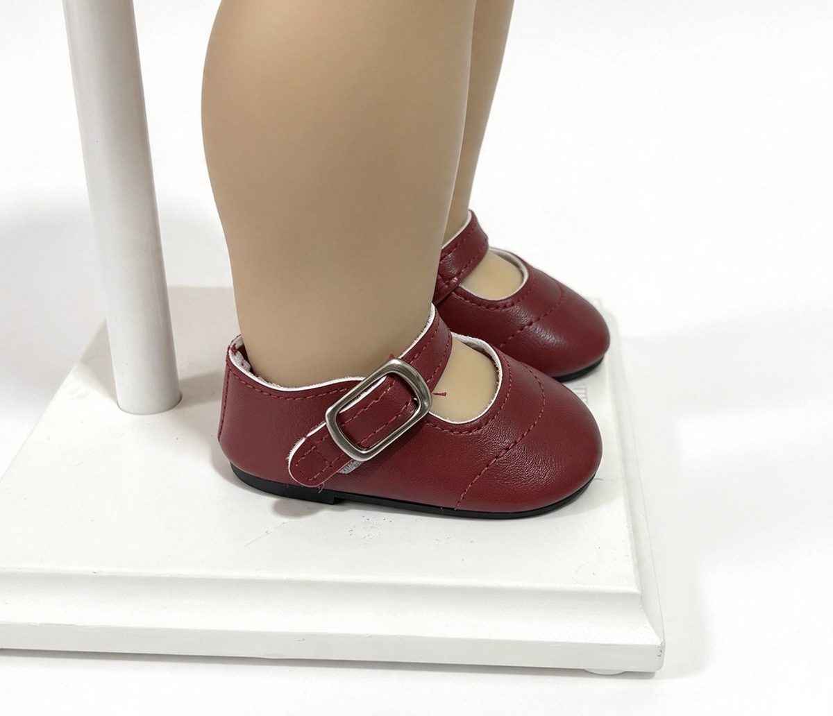 Burgundy Buckle Mary Jane Shoes FOR 18'' DOLL