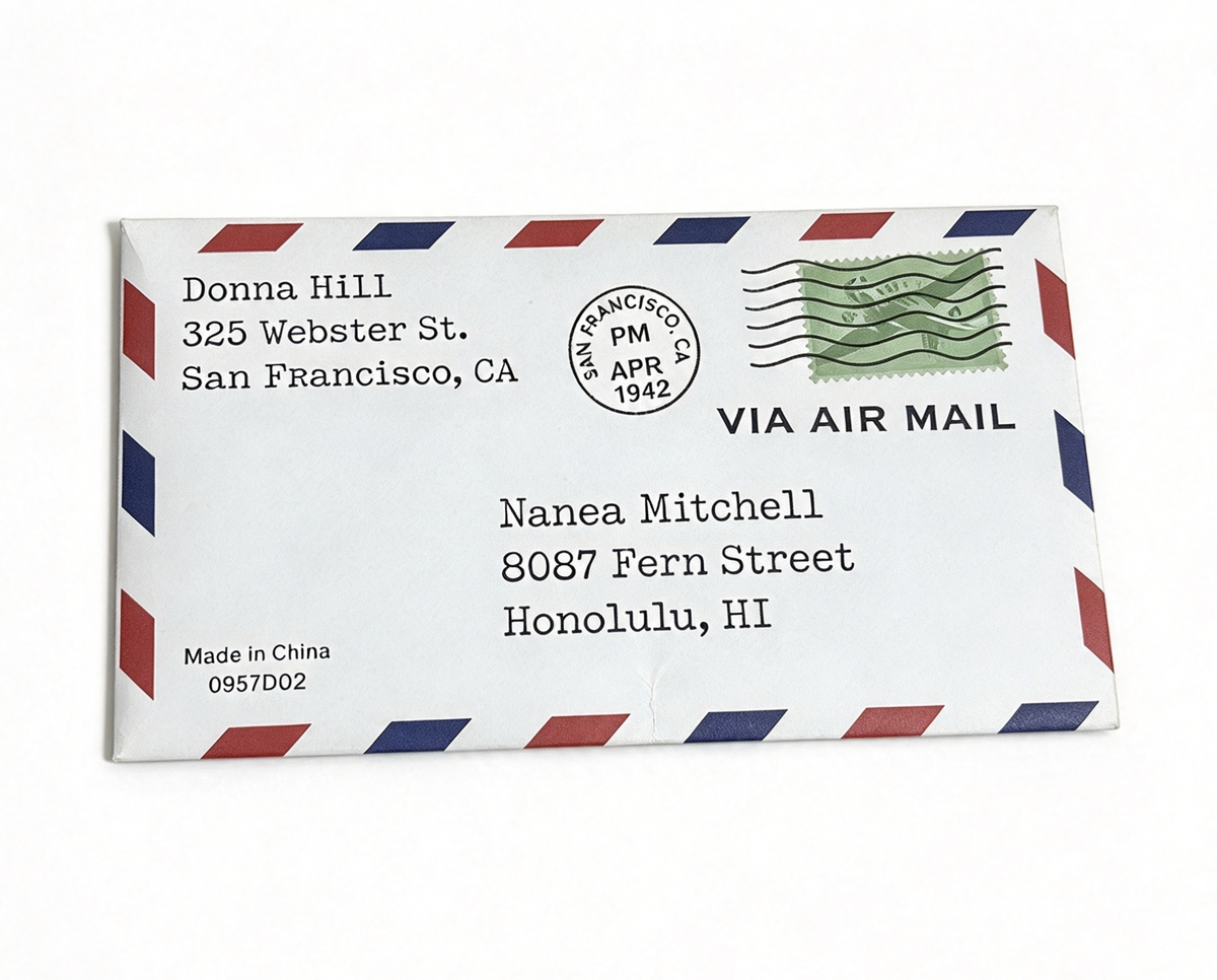 Airmail Envelope And Letter FOR 18'' DOLL Nanea Meet Accessories