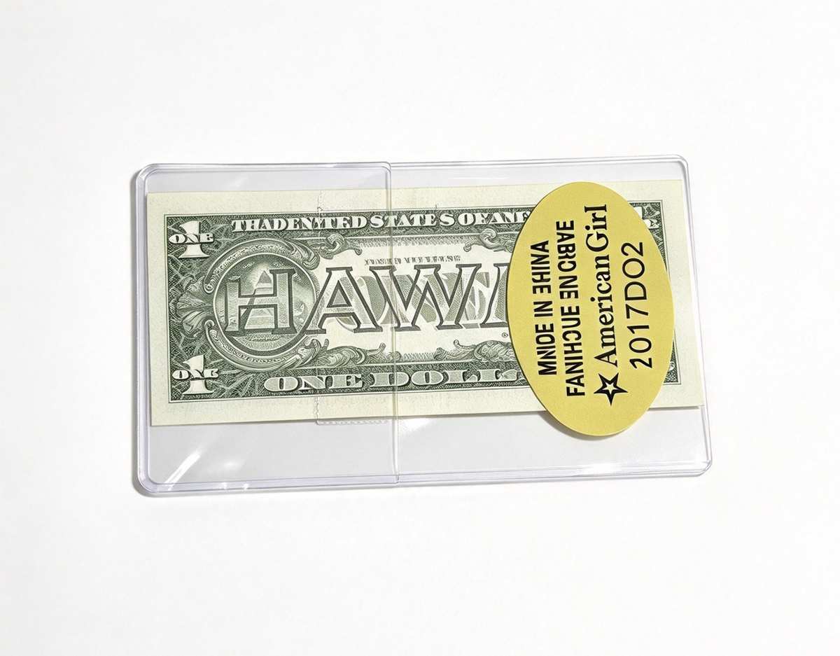 2 Pretend Dollar Bills FOR 18'' DOLL for 18'' Doll Nanea Meet Accessories