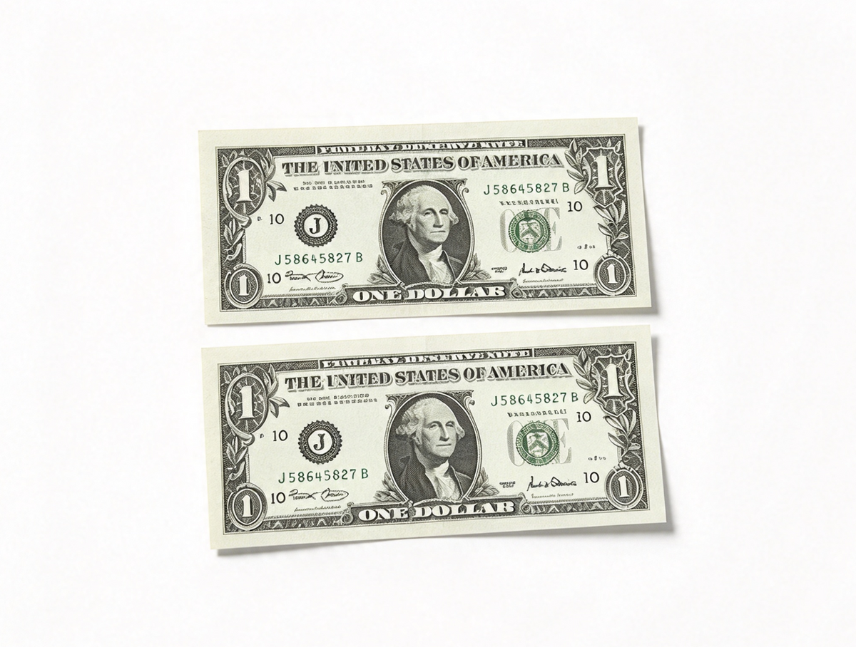 2 Pretend Dollar Bills FOR 18'' DOLL for 18'' Doll Nanea Meet Accessories