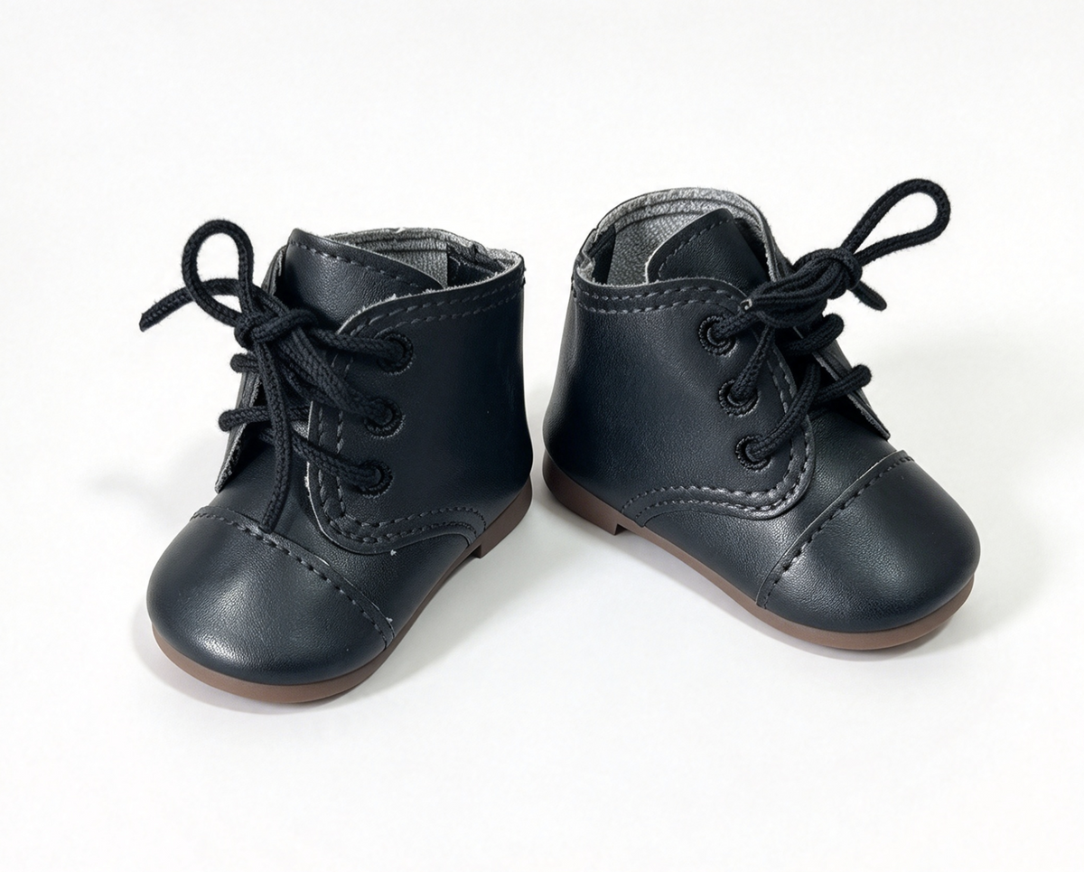 Navy Lace-Up Ankle Boots FOR 18'' DOLL Shoes