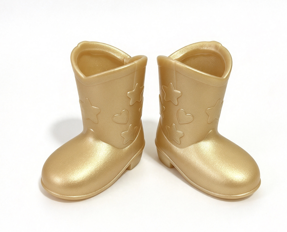 OG Pearl Gold Star & Heart Cowboy Boots FOR 18'' DOLL