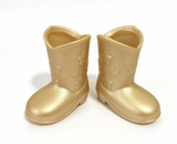 OG Pearl Gold Star & Heart Cowboy Boots FOR 18'' DOLL