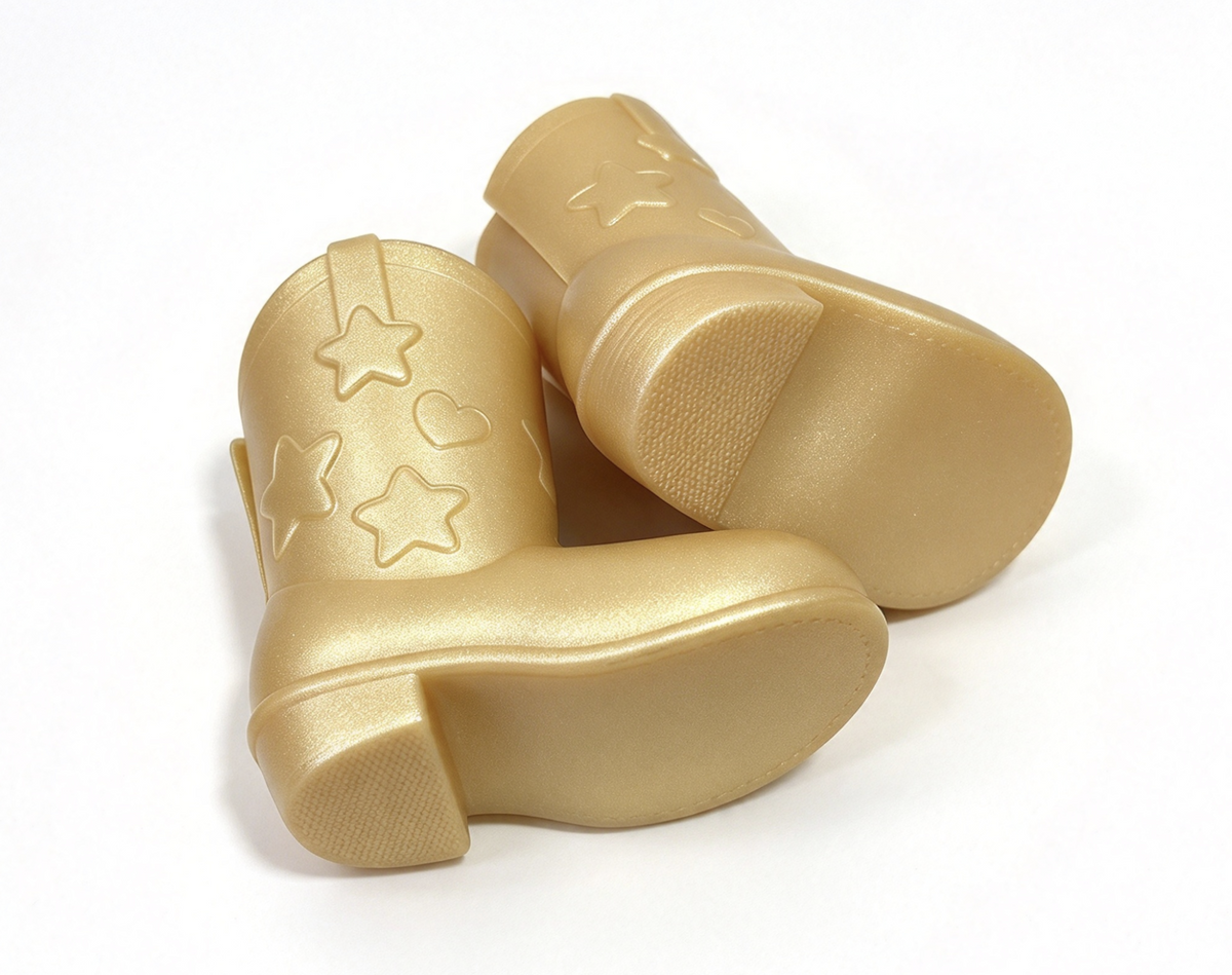 OG Pearl Gold Star & Heart Cowboy Boots FOR 18'' DOLL