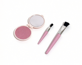 2Pcs Pink Faux Makeup Brush & Mirror Compact Set FOR 18'' DOLL Raquel Vintage Vanity