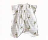 Gold Flamingo Striped Romper Fits 14'' 15'' Baby Doll Doll Clothes Outfit
