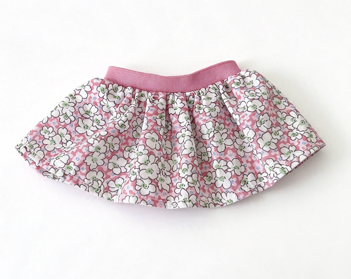 Pink Floral Skirt Fits 14'' Doll Doll Clothes Outfit