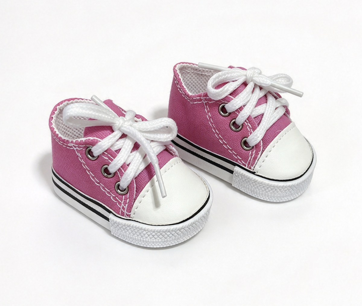Fuchsia Lace Up Canvas Sneakers FOR 18'' DOLL Shoes