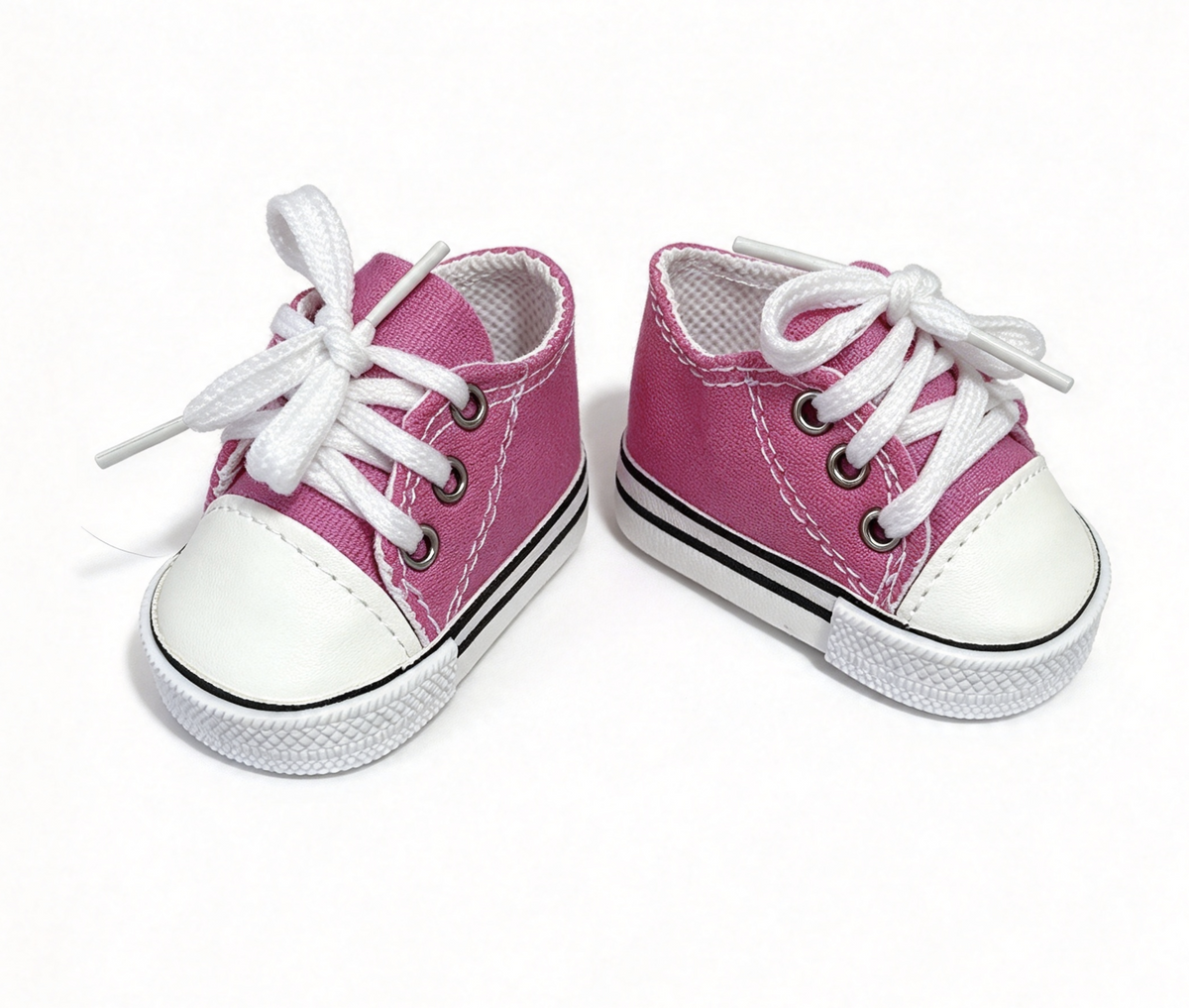 Fuchsia Lace Up Canvas Sneakers FOR 18'' DOLL Shoes