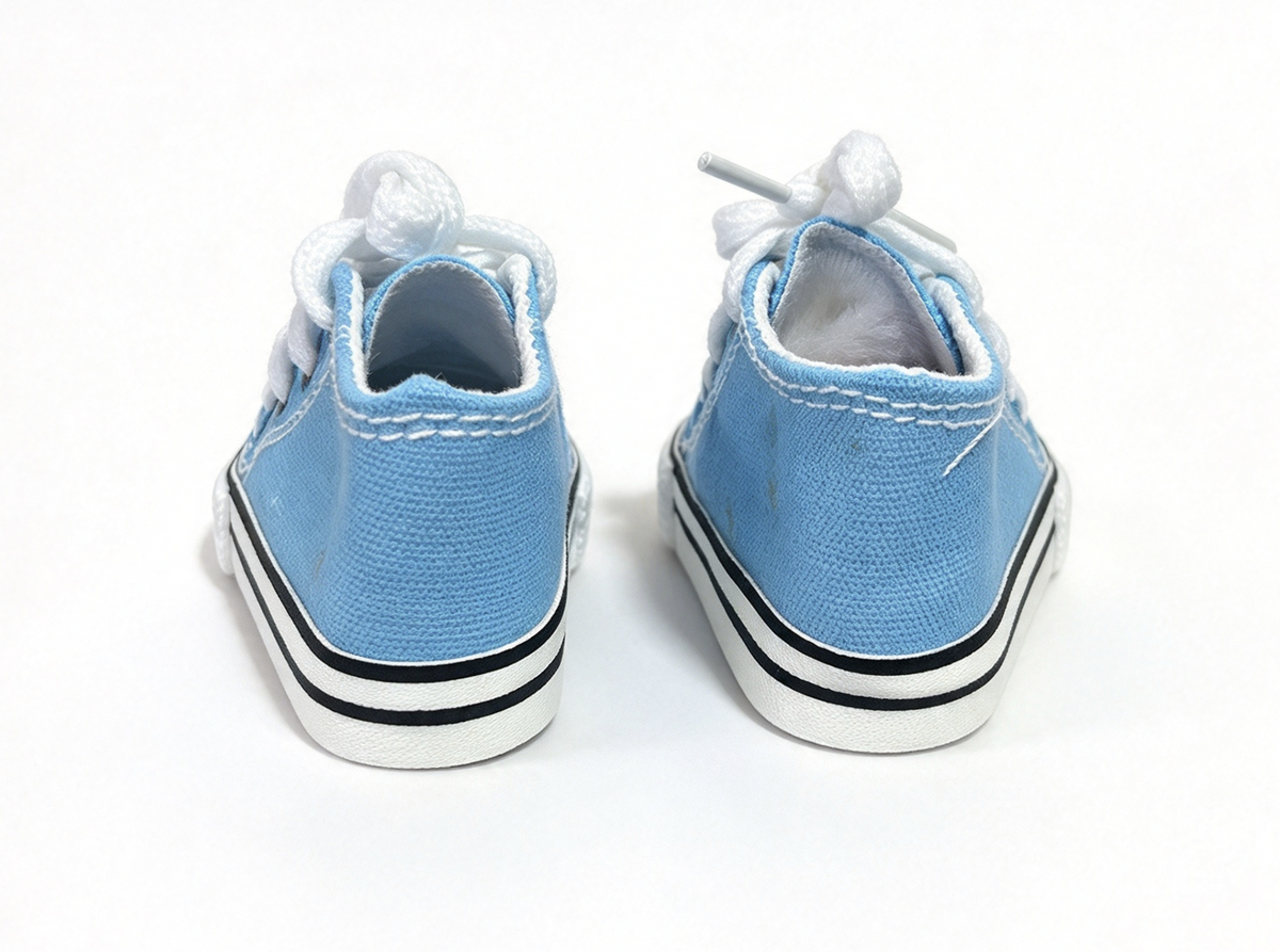 Light Blue Lace Up Canvas Sneakers FOR 18'' DOLL Shoes