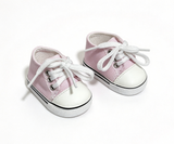 Light Pink Lace Up Canvas Sneakers FOR 18'' DOLL Shoes