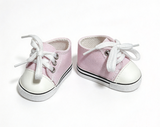Light Pink Lace Up Canvas Sneakers FOR 18'' DOLL Shoes