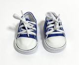 Royal Blue Lace Up Canvas Sneakers FOR 18'' DOLL Shoes