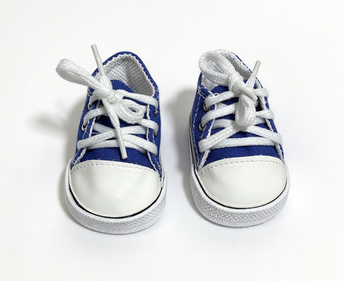 Royal Blue Lace Up Canvas Sneakers FOR 18'' DOLL Shoes