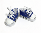 Royal Blue Lace Up Canvas Sneakers FOR 18'' DOLL Shoes