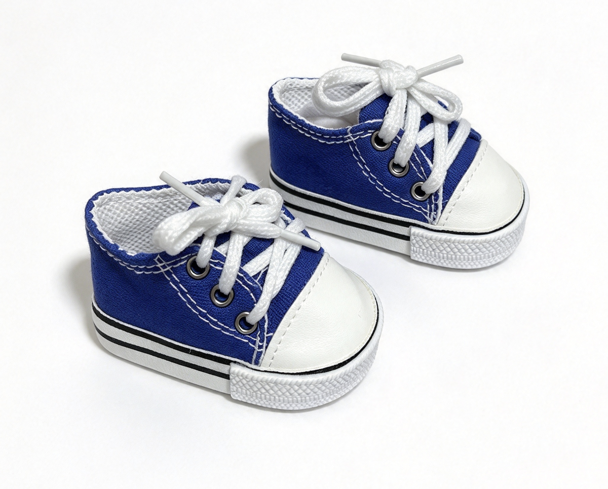 Royal Blue Lace Up Canvas Sneakers FOR 18'' DOLL Shoes