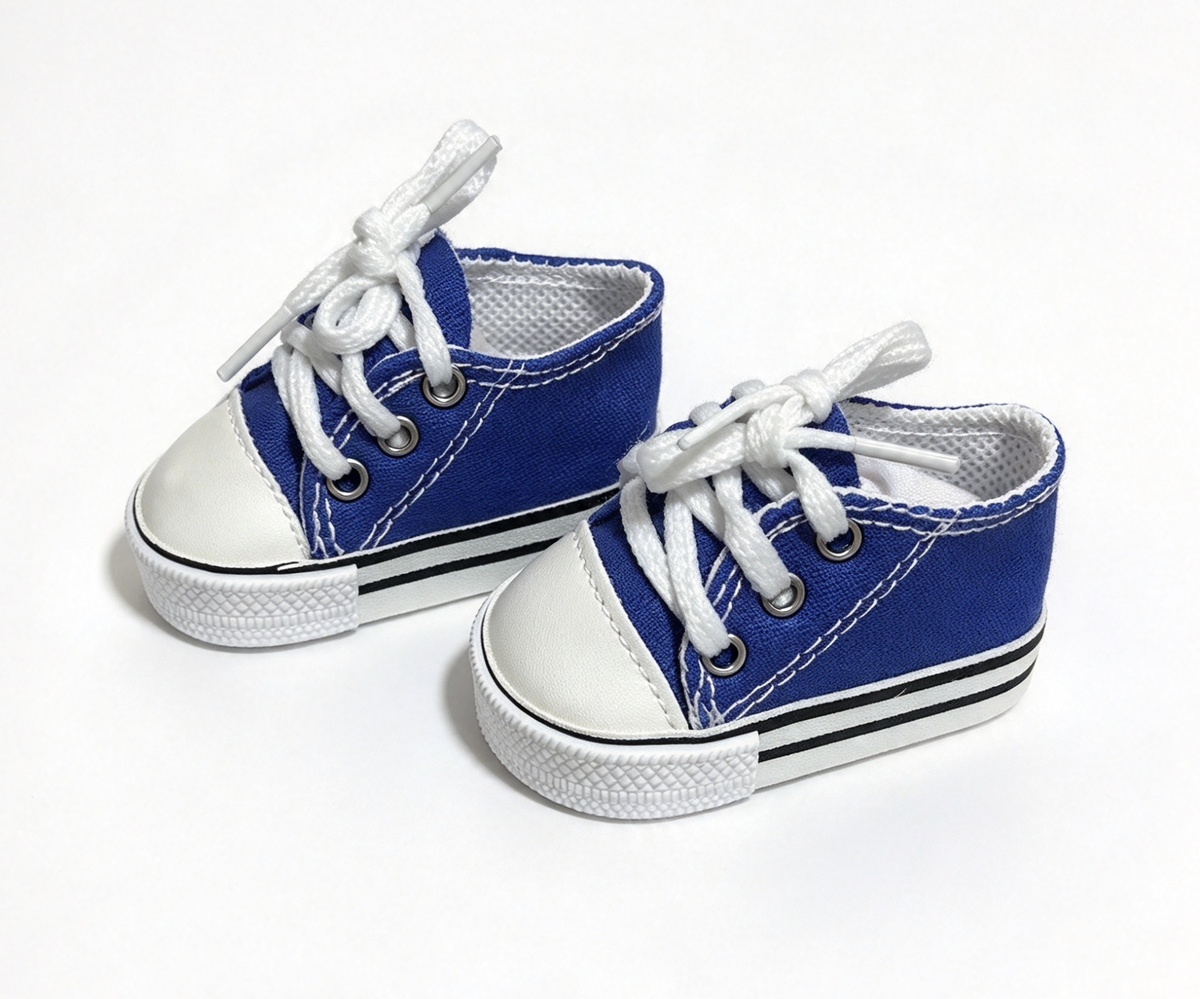 Royal Blue Lace Up Canvas Sneakers FOR 18'' DOLL Shoes