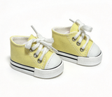 Light Yellow Lace Up Canvas Sneakers FOR 18'' DOLL Shoes