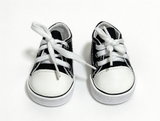 Black Lace Up Canvas Sneakers FOR 18'' DOLL Shoes