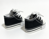 Black Lace Up Canvas Sneakers FOR 18'' DOLL Shoes