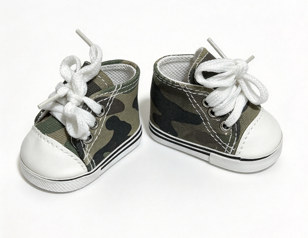 Camouflage Canvas Sneakers FOR 18'' DOLL Shoes
