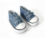 Denim High Top Velcro Sneakers FOR 18'' DOLL Shoes
