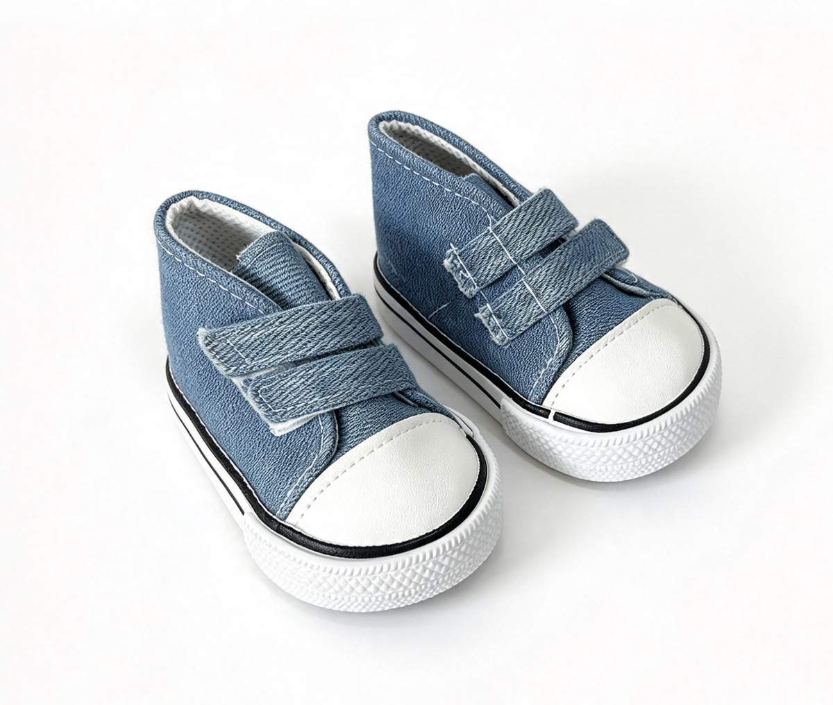 Denim High Top Velcro Sneakers FOR 18'' DOLL Shoes