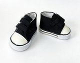 Black High Top Velcro Sneakers FOR 18'' DOLL Shoes