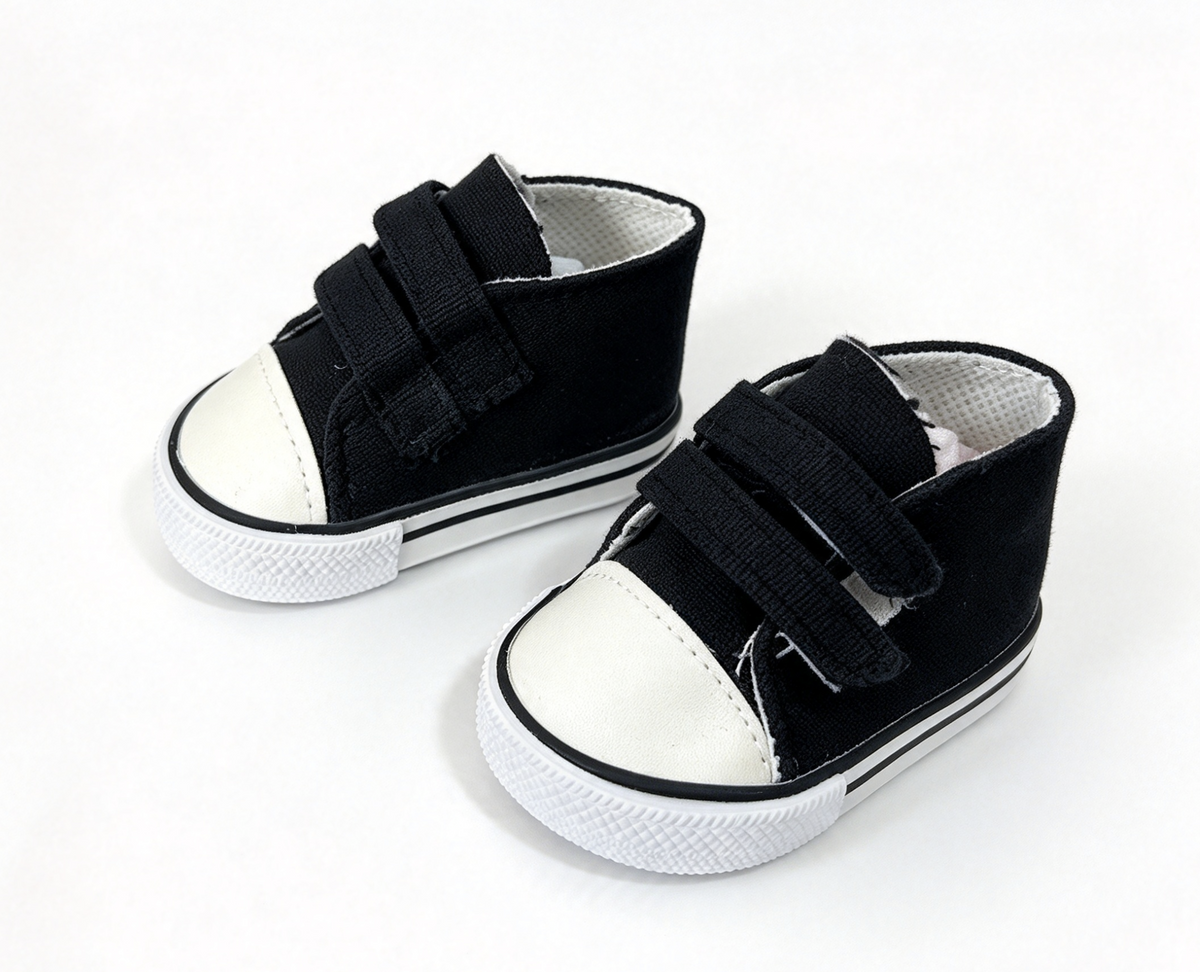 Black High Top Velcro Sneakers FOR 18'' DOLL Shoes