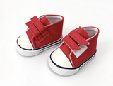Red High Top Velcro Sneakers FOR 18'' DOLL Shoes
