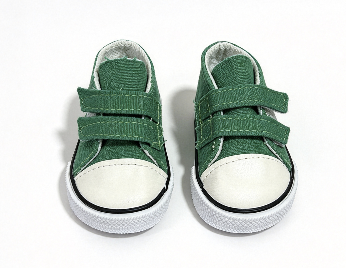 Green High Top Velcro Sneakers FOR 18'' DOLL Shoes