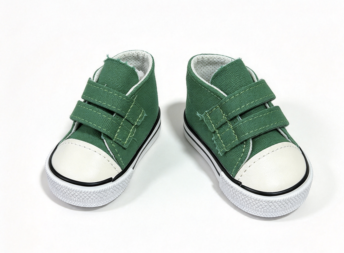 Green High Top Velcro Sneakers FOR 18'' DOLL Shoes