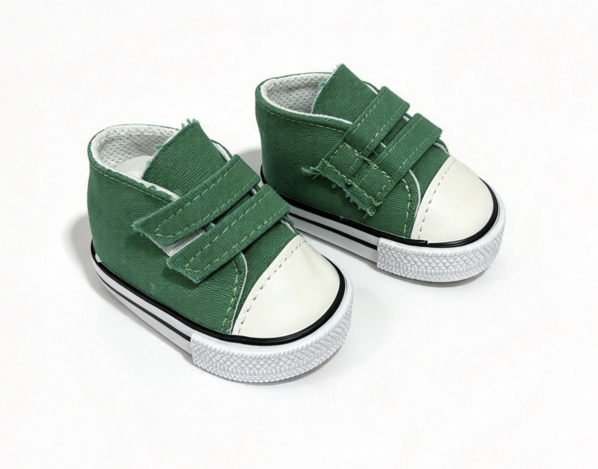 Green High Top Velcro Sneakers FOR 18'' DOLL Shoes