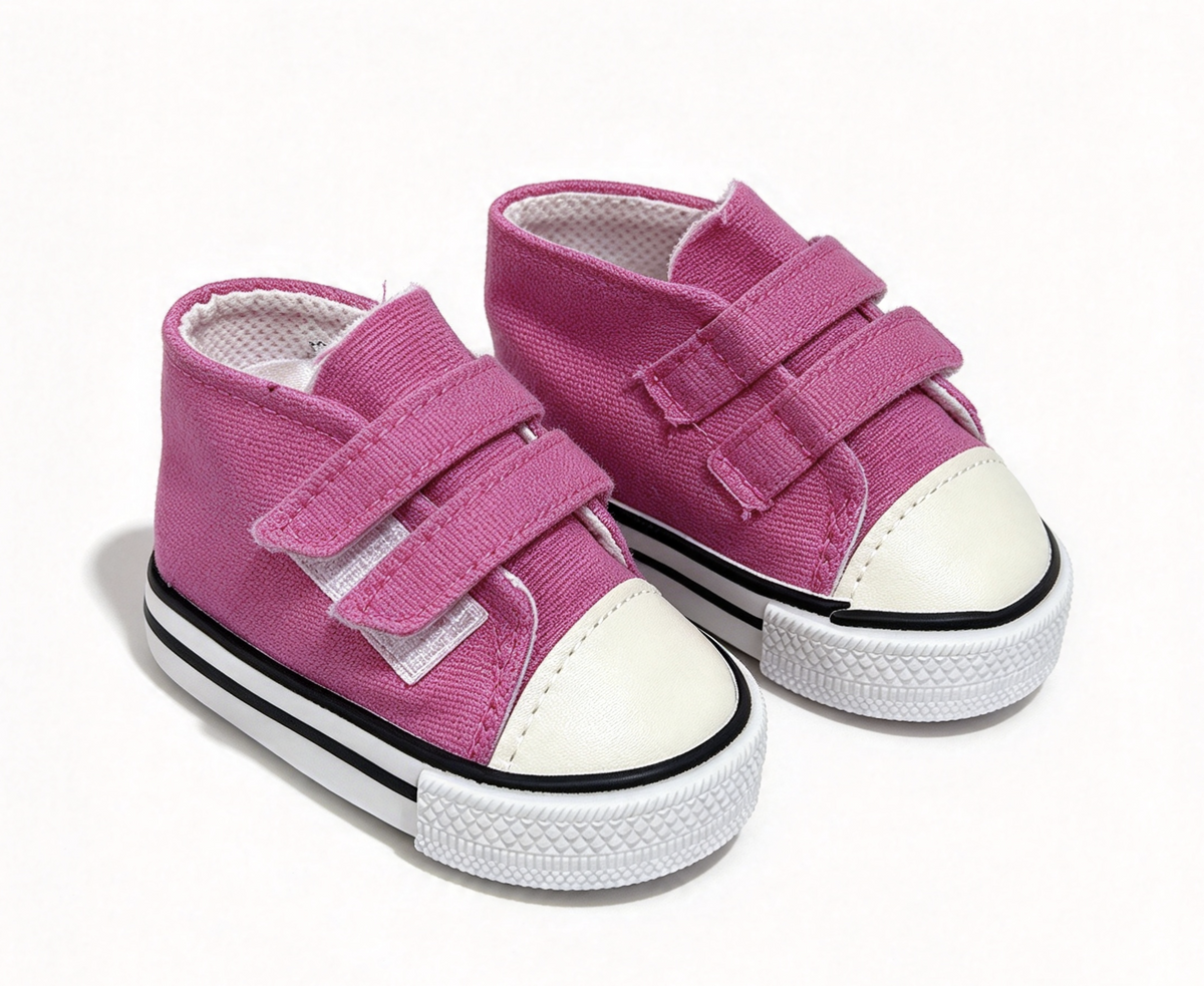 Fuchsia High Top Velcro Sneakers FOR 18'' DOLL Shoes