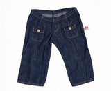 Dark Denim Pants With Button Front Pockets FOR 15'' DOLL