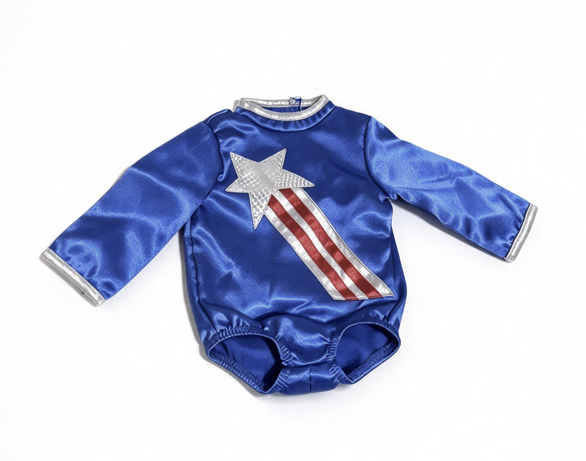 Blue Molly Miss Victory Tap Costume Leotard for 18'' Doll