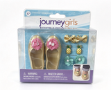 Journey Girls Gold Glitter Doll Flats with Interchangeable Shoe Clips FOR 18'' DOLL