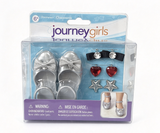 Journey Girls Silver Mary Jane Doll Shoes with Interchangeable Shoe Clips FOR 18'' DOLL
